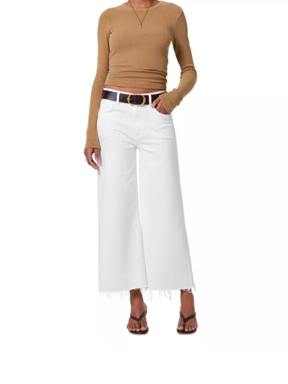 NWOT Citizens of Humanity Lyra Wide Leg Cropped Jeans in Soft White